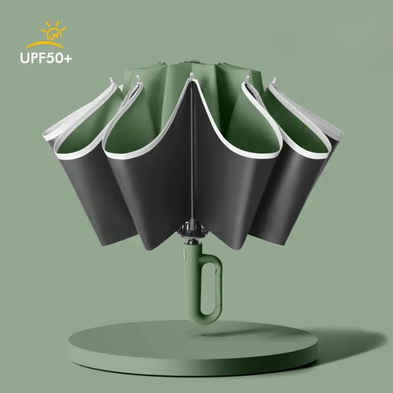 Large Folding Umbrella, 1-Piece Automatic Open & Close with Loop Handle, Waterproof Umbrella for Car, Outdoor, Travel, Portable Design, Portable Foldable Umbrella