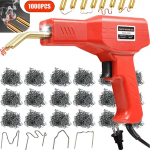 Upgraded Plastic Welder, 1000PCS Staples, Pure Copper Transformer, Rapid Heating, Plastic Welding Kit, Hot Stapler Kit, Plastic Welder Gun Kit, Car Bumper Repair Kit, Plastic Repair Kit(Red)																	