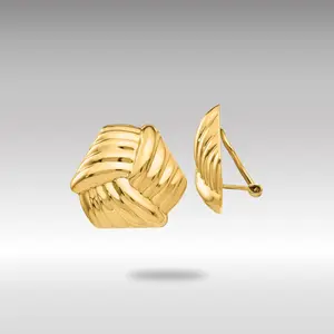 14K Gold Omega Clip Non-pierced Earrings - Model H908
