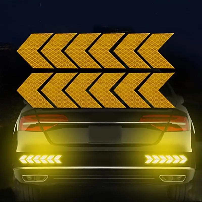 Arrow-shaped reflective stickers for cars, night reflective warning stickers, universal stickers, suitable for cars, campers, motorcycles and bicycles, Car Accessories. Car reflective stickers, car bumper stickers, car wheel hub stickers, Decal.