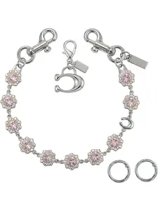 Handbag Chain Charms Set, Wallet Chains, Bag Extender, Jeans Chains, and Silver Color, Elegant Graphic Design, All Seasons