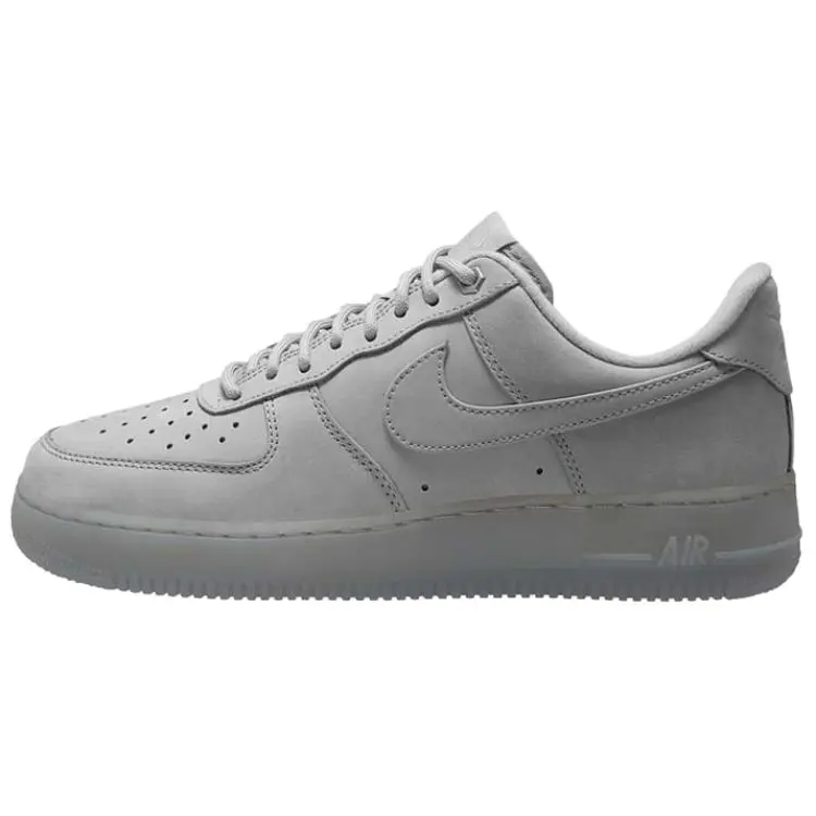 Nike Air Force 1 '07 Low WB 'Triple Wolf Grey' Men's Leather Athletic Shoe, Classic Low-Top Sports Footwear, Lace-Up Round Toe All-Season Comfort Sneaker, Sports Shoes, Closed