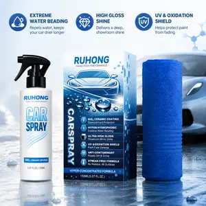 Nano Ceramic Coating Car Spray Waterless Car Wash and Detailing Hydrophobic Shine Polish Scratch Protection Quick Effect Car Wax Spray for High Gloss Finish