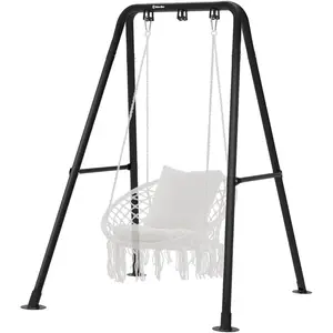 Hammock Chair Stand, Heavy-Duty Steel Frame Supports Up to 300 LBS, A-Frame Stability, Weather-Resistant Powder Coated, Ideal for Indoor & Outdoor Use, Easy Assembly, Hammock Chair Not Included