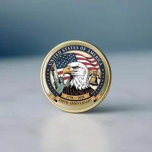USA 250th Anniversary Commemorative Coin 1776–2026 – Liberty Bell Bald Eagle “We The People” Patriotic Collector Gift