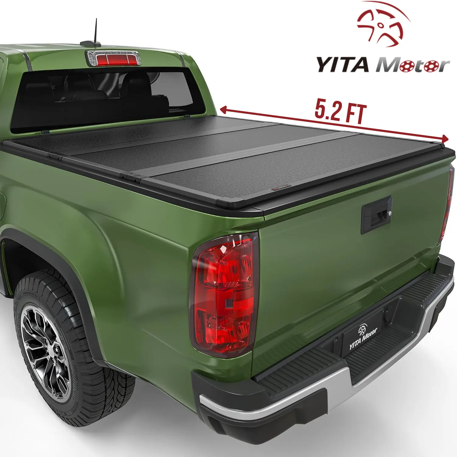 [Fits 2015-2026 Chevrolet Colorado & GMC Canyon] 5.2 FT Bed, FRP Hard Tri-Fold Truck Bed Tonneau Cover -