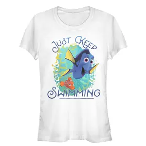 Juniors Womens Finding Dory Motivational Message T-Shirt