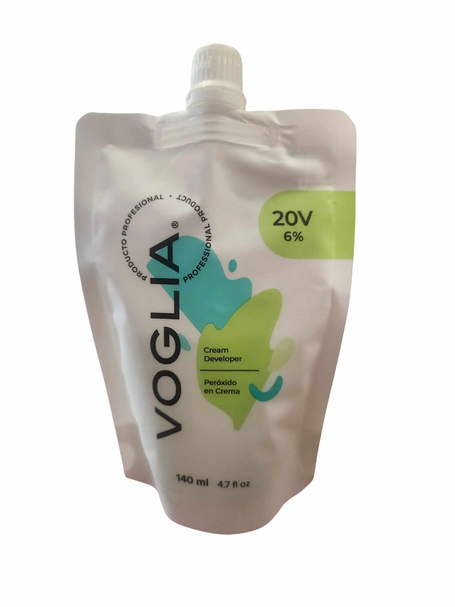 voglia Cream Developer Peroxide, 20V 6% Ammonia-Free Formula with Moisturizer for Coloring Hair, Nourishing & Conditioning for Curly, Fine, & Normal Hair Types, 4.7 fl oz, Haircare, 24 Months, Peroxide Base, Adults