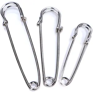 Large Safety Pins Assorted Clothes 60 count Heavy Duty 3 Sizes Pins for Crafts Brooch Making