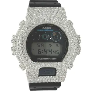 Casio Digital Watch – Custom Moissanite Iced-Out Bezel (Aftermarket Modification)