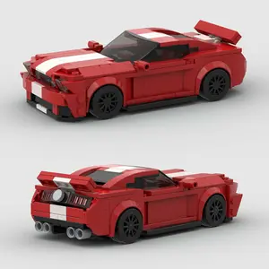 Building Block Toy Race Car, 406-Piece Speed Champion Series Moc Racing Model, Kids Learning & Play 3D Puzzle Game, Unique Parent-Child Gift Set, Moc Blocks Set