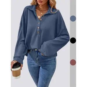 Plus Size Women’s Fall Drop Shoulder Long Sleeve T-Shirt, Comfortable Everyday Wear, Casual Fashion Top for Ladies, Perfect for the Autumn Season