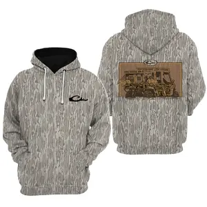 Drake Waterfowl Old School Camo Hoodie, Classic Waterfowl Camo Hoodie, Men's Hunting Camo Hoodie, Mosy Oakk Bottomland , Vintage 3D , Gift Idea, Gift for Dad or Husband,Perfect For Outdoor Enthusiasts