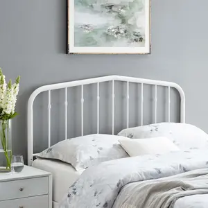 Modway Lennon Twin Metal Headboard in White Modway Lennon Twin Metal Headboard in White