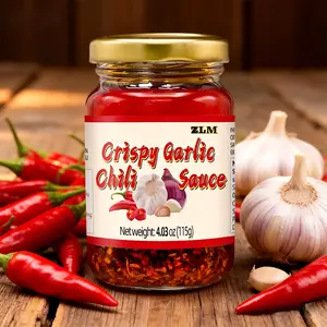 NO.1 Crispy  Chili Sauce - Fresh Chili  & Onion Blend 4.08 oz 115g Ginger Marmalade Pack black garlic ketchup greens