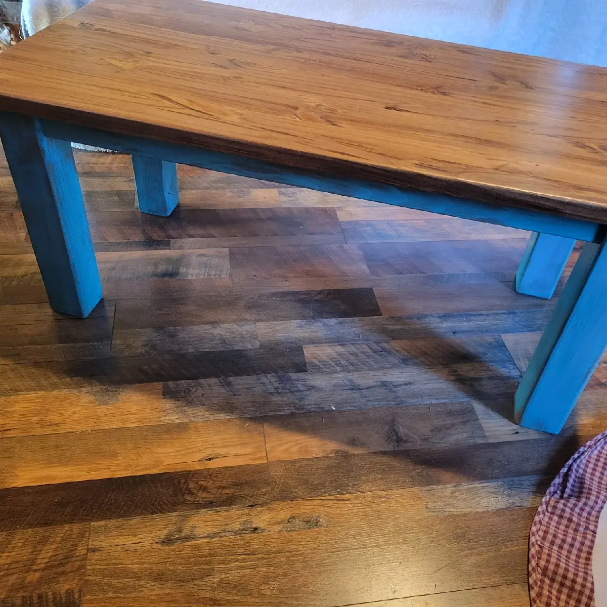 Rustic Coffee Table distressed Caicos turquoise