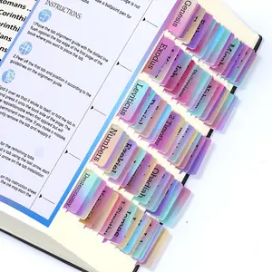 Laminated  Tabs for Women&Men,75 pcs Large Print for  Study,Rainbow Style
