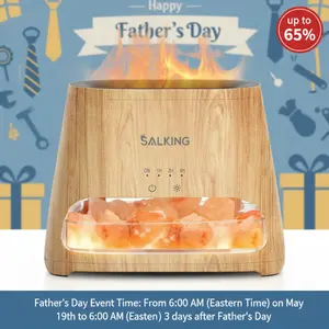 【TikTok Shop Weekly Deals】SALKING 2-in-1 Himalayan Salt Lamp Diffuser,  Himalayan Salt, Ultrasonic Essential Oil Diffuser , Schedule shutdown & Large capacity(For Bedroom/Office/Bathroom/Car)Night Lamp