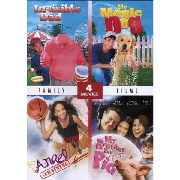 USED-Family Comedy Films Collection (4 Movies) - Invisible Dad, My Magic Dog, Angel in Training, & My Brother the Pig (Unknown)
