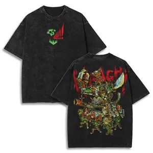 WARHAMMER 40K "WARBOSS" ORK Graphic Tee, Vintage Heavyweight Wash Tshirt, Casual 100% Premium Cotton, Oversized Menswear