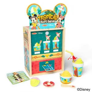 Melissa & Doug Disney Tropical Soft Serve Ice Cream Wooden Play Food Set - 23pc