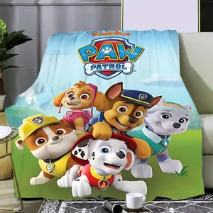 Cute P-PatrolS Cartoon P-PAWs Printed Blanket Picnic Blankets Warm Blanket Soft Comfortable Blanket Home Travel Birthday Gift