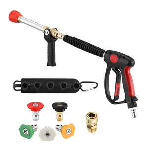 RIDGE WASHER 5000 PSI Pressure Washer Spray Lance with Long Range Nozzle, 27 Inch Power Washer Spray Lance Swivel with Stainless Steel Extension Wand