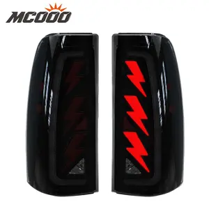 1999-2002 Chevy Silverado 1500/2500 & 1999-2006 GMC Sierra 1500/2500/3500 Sequential LED Tail Lights | Smoked | Start-Up Animation & Dynamic Turn Signal