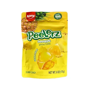 Peelable Gummy Peelerz Pineapple 6oz - Candy  Fruit Gum snack
