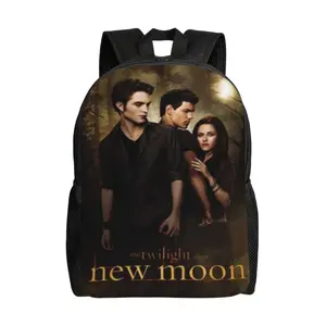 twilight Waterproof Polyester Backpack with Full Front Print Holds 15 Laptop