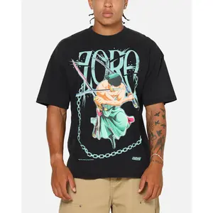 73Studio X One Piece Zoro Vintage T-Shirt Off Black