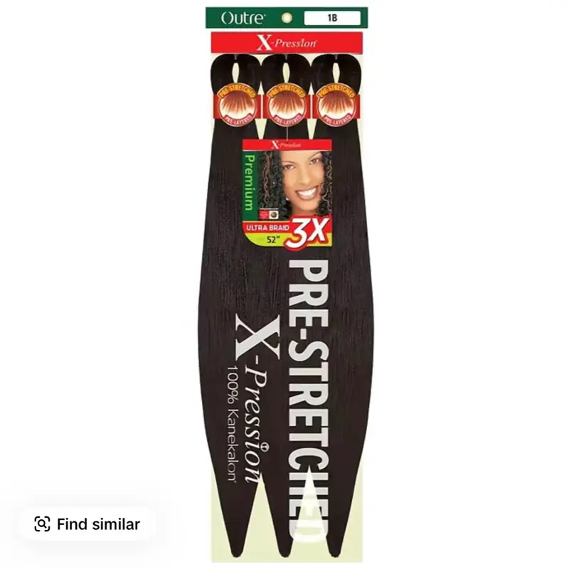 Outre Pre-Stretched Expression Ultra Braiding Hair Extensions - Unisex 3X Multipack, 52 inches, Easy-to-Manage Synthetic Fiber, Easy to Braid, All Seasons Hair Styling Accessory