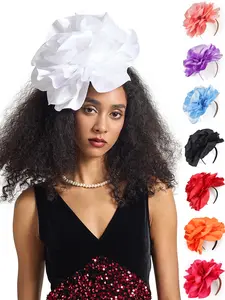 1pcs Flower Fascinators Hat Tea Party Hats for Women Rose Fascinators for Wedding Flower Crown