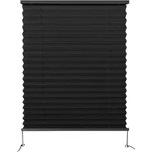 Dulepax RV Pleated Blinds 20" W x 24" L Black RV Window Shades for Camper Travel Trailers Motorhome Window Blinds Camper Blinds