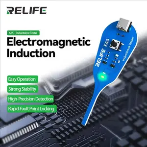 Type-C Inductance Tester Motherboard Coil Tester Electronic Circuit Board Inductor Detector for Phone Motherboard Component Repair Electronic Component Testing Electromagnetic Induction High Precision Detection Quick Fault Check Tool RELIFE XA5