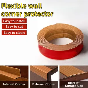1 roll of flexible peel off adhesive wall corner protector, self-adhesive molded border decorative strip, easy to install, ceiling and wall corner protective strip, suitable for home decoration (300x2cm)
