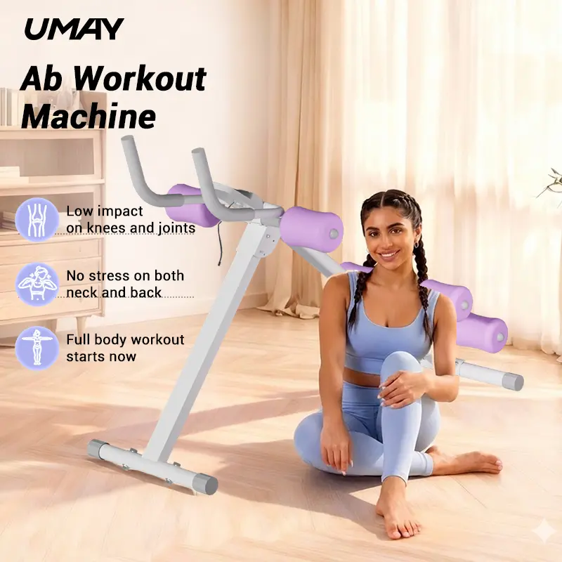 Umay Ab Trainer Machine with LCD Monitor, Foldable Ab Exercise Machine for abs, Arm, Leg, Buttocks Shaper, Core & Ab Trainer at Home Gym for Women, Workout Equipment summerwins