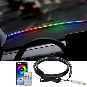 universal car soundproof light strip, dashboard LED atmosphere light strip, car ambient light, 59 in hidden interior atmosphere light, RGB music light, car center dashboard decorative light, Car Interior Lighting