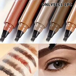 Waterproof & Sweatproof Microblading Eyebrow Pencil – Long-Lasting Natural Look, Ultra-Fine 4-Split Brow Tip, Smooth & Durable, No Fading, Perfect for All Light Beige Brow Shades, Sleek Packaging, Durable Eyebrow Product, Eyebrow Makeup Products