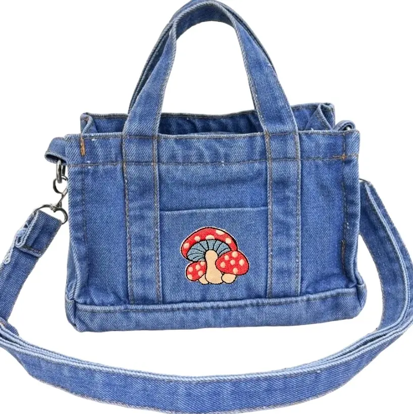 Trendy Mini Denim Crossbody Shoulder Mushroom Bags Trendy Mini Denim Crossbody Shoulder Mushroom Bags