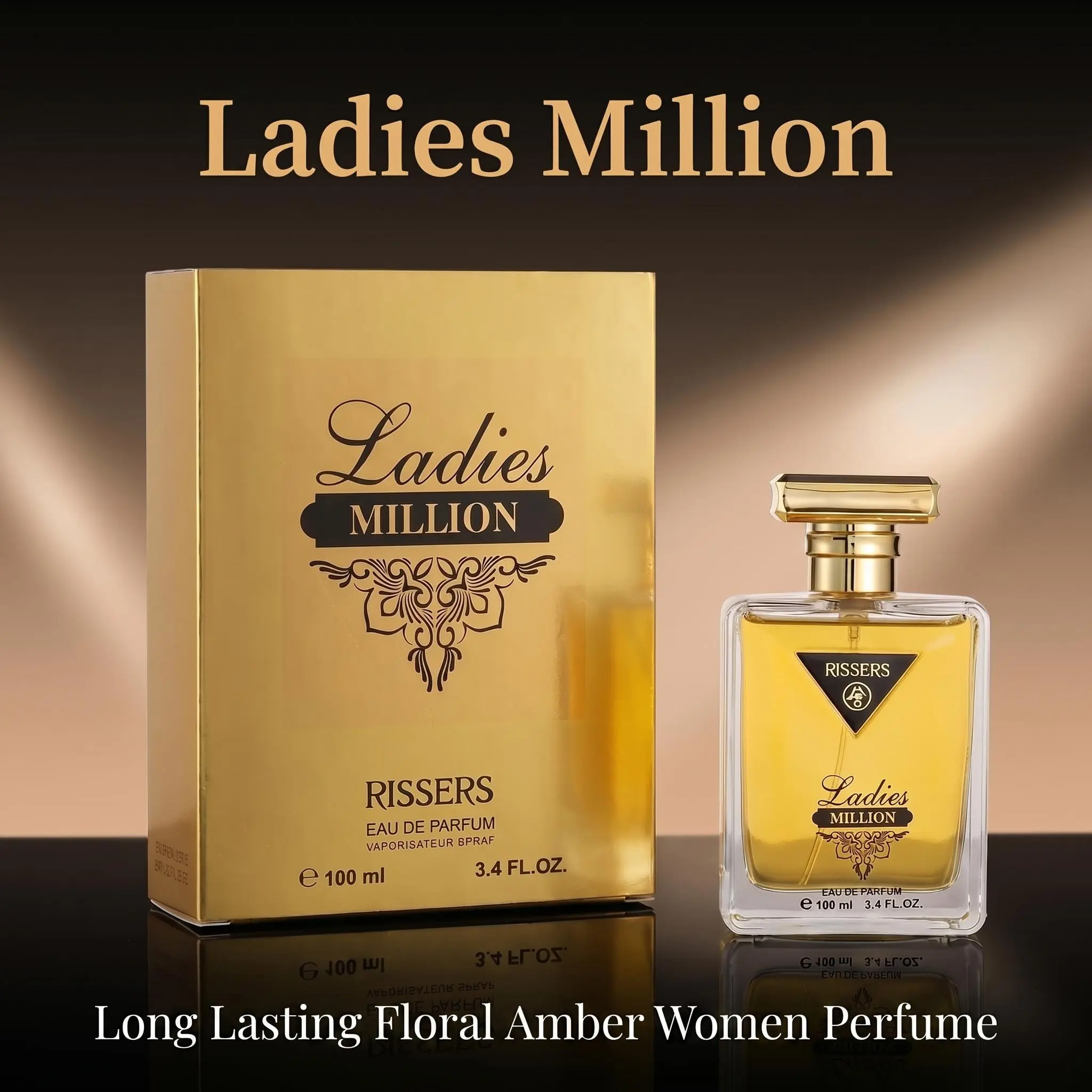 Women's Designer-Inspired Dupe Eau de Parfum Spray, 100ML Long-Lasting Fragrance with Raspberry Lemon Neroli, Jasmine Orange Flower Gardenia, Honey Patchouli Amber Vanilla, Elegant Paper Gift Box (TikTok Viral Perfume Para Mujer) couple date, Alcohol Base