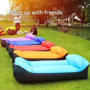 Romeoo Inflatable Sofa Cloud-Soft Camping Essential 3-Second Quick Folding Chair Portable Air Mattress for Beach Music Festivals