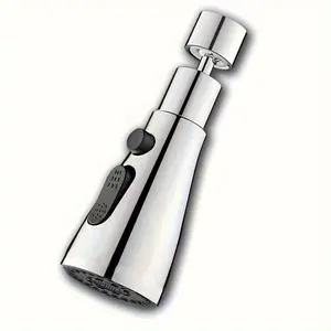 Kitchen Faucet Extension Head, 1 Count 360 Degree Rotating Kitchen Faucet with 3 Spray Modes, Universal Connectors for Easy Installation, Rotatable Rotary Faucet