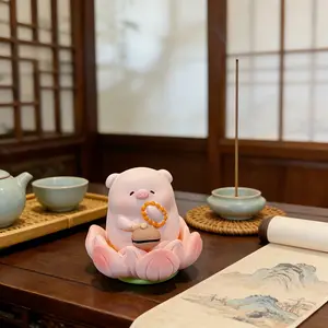 1PC Adorable Mini Pig Figurine, Super Cute Desktop Decoration for Instagram，home decor