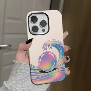 Wave, sphere, gradient Soft And Hard Two-In-One Film Printed Full Pattern Case For IPhone 16 15 14 13 1211 Pro Max Plus Phone Case