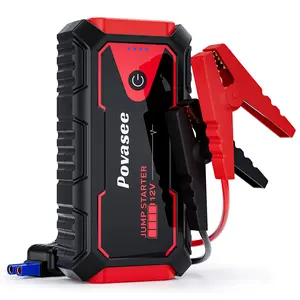 【Povasee】Portable Universal 12V 5000A Jump Starter for Gas/Diesel Engines up to 10L/8L - Built-in Power Bank & Mobile Charging