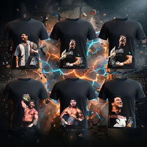 [ COLLECTION ] CCMA STORE Eddie Guerrero Latino Heat WWE Champion Heavy Cotton Shirt Wrestlemania XX Tshirt Lucha Wrestling Libre Hoodie Fan Apparel Menswear Direct-to-garment Breathable Printing