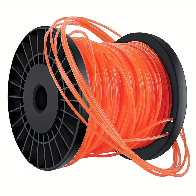 Grass Strimmer Line 3.28ft .095" Round StringTrimmer Line 2.4mm Replacement Spool NylonMaterial for Trimming Lawn Weeds Grass, OrangeColor durable, and resistant to breakage