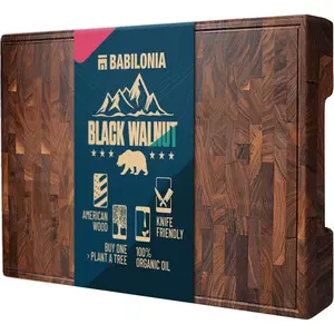 American black walnut cutting board extrathick 17 premium quality professional butcher block heavy duty end grain wood chopping board oil bottle plate included