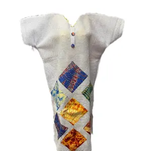 Zps Soft Sokuba Patches Dress with Colorful Diamond Patterns and Button Closure